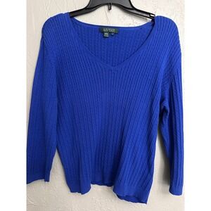 Lauren Ralph Lauren Cable Knit Preppy Old Money Smart Casual Heritage Sweater L